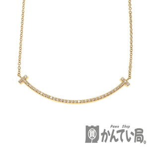 TIFFANY Smile Necklace Pendant Diamond Gold
